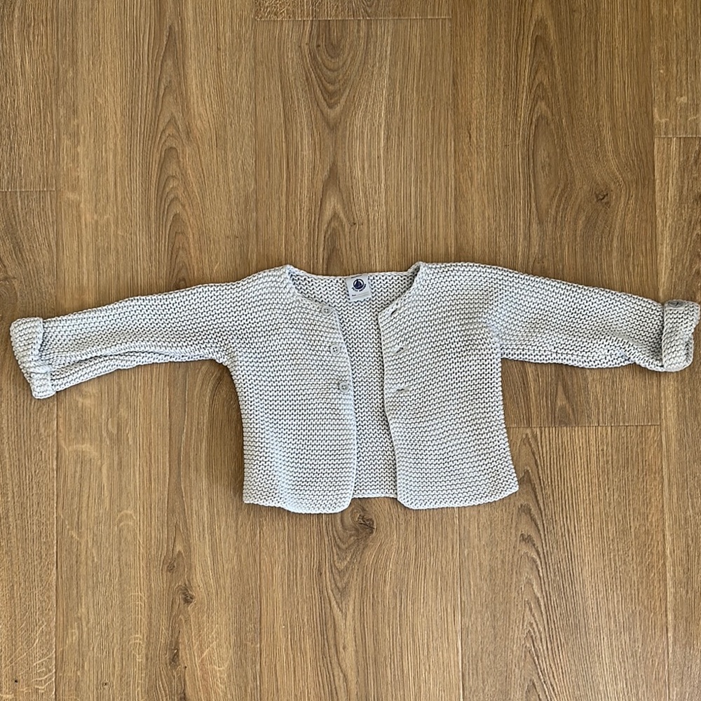 Petit Bateau Girls Knit Sweater 18mo